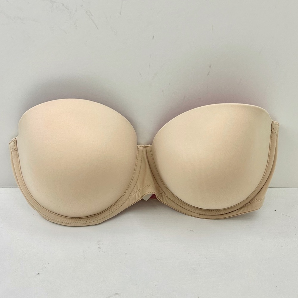 PINK Victoria's Secret Wear Everywhere Multi-Way Pushup Strapless Beige Bra 34DD